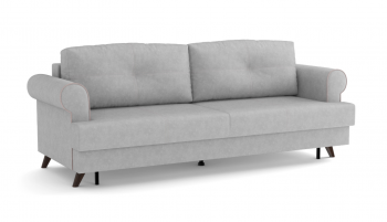 Оливер / диван - кровать 3-х местн. (еврокнижка) (велюр велутто серебряный 52 в Ужуре - uzhur.mebel54.com | фото