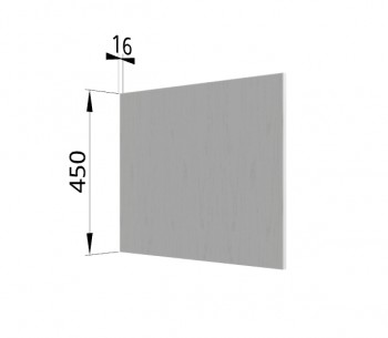 Панель торцевая (для шкафа горизонтального глубокого высотой 450 мм) ГВПГ Мелисса (Белый скин) в Ужуре - uzhur.mebel54.com | фото