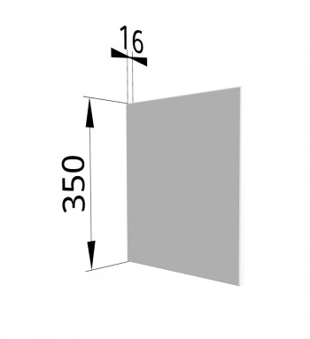 Панель торцевая (для шкафа горизонтального) ПГ Ройс (Белый софт) в Ужуре - uzhur.mebel54.com | фото