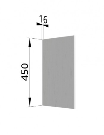 Панель торцевая (для шкафа горизонтального высокого) ВПГ Капля (Белый) в Ужуре - uzhur.mebel54.com | фото