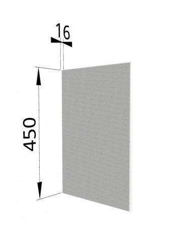 Панель торцевая (для шкафа горизонтального высокого) ВПГ Квадро (Белая кожа) в Ужуре - uzhur.mebel54.com | фото