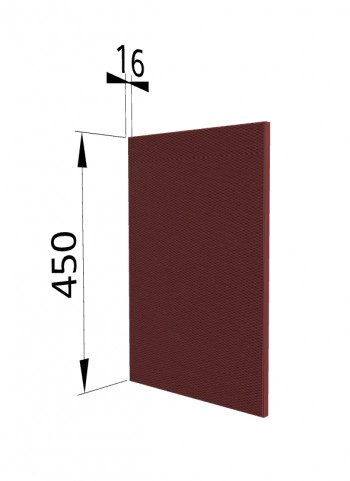 Панель торцевая (для шкафа горизонтального высокого) ВПГ Квадро (Красная кожа) в Ужуре - uzhur.mebel54.com | фото