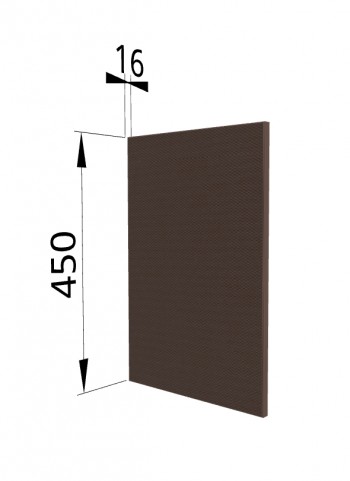 Панель торцевая (для шкафа горизонтального высокого) ВПГ Квадро (Шоколад кожа) в Ужуре - uzhur.mebel54.com | фото