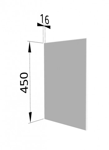 Панель торцевая (для шкафа горизонтального высокого) ВПГ Ройс (Белый софт) в Ужуре - uzhur.mebel54.com | фото