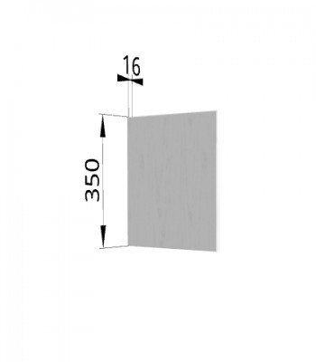 Панель торцевая (для шкафа горизонтального высотой 350 мм) ПГ Мелисса (Белый скин) в Ужуре - uzhur.mebel54.com | фото