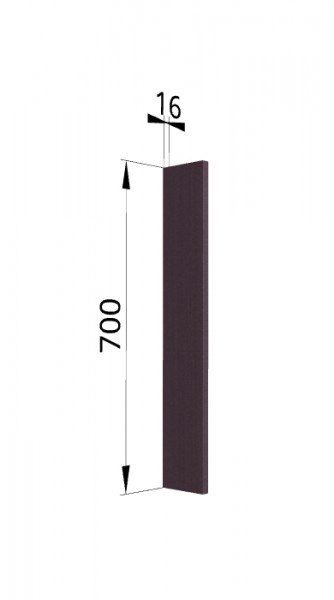 Панель торцевая (для шкафа торцевого верхнего) ПТ 400 Тито, Гарда (Пурпур) в Ужуре - uzhur.mebel54.com | фото