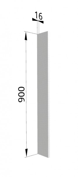 Панель торцевая (для шкафа торцевого верхнего высокого) ВПТ 400 Квадро (Белая кожа) в Ужуре - uzhur.mebel54.com | фото
