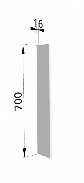 Панель торцевая (для шкафа верхнего торцевого высотой 700 мм) ПТ 400 Мелисса (Бежевый скин) в Ужуре - uzhur.mebel54.com | фото