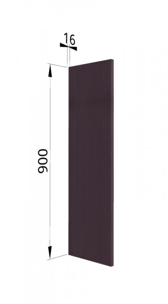 Панель торцевая (для шкафа верхнего высокого) ВП Тито, Гарда (Пурпур) в Ужуре - uzhur.mebel54.com | фото