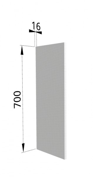 Панель торцевая (для шкафа верхнего высотой 700 мм) П Мелисса (Бежевый скин) в Ужуре - uzhur.mebel54.com | фото