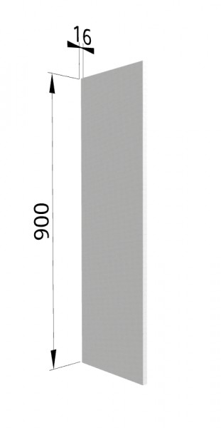 Панель торцевая (для шкафа верхнего высотой 900 мм) ВП Мелисса (Бежевый скин) в Ужуре - uzhur.mebel54.com | фото