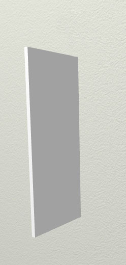 Панель торцевая П Капля (для шкафа верхнего) Белый в Ужуре - uzhur.mebel54.com | фото
