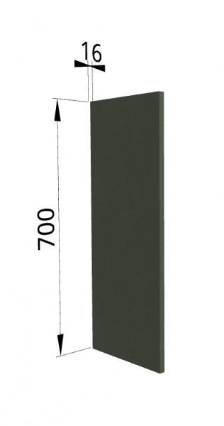 Панель торцевая П Квадро (для шкафа верхнего) Оливково-зеленый в Ужуре - uzhur.mebel54.com | фото