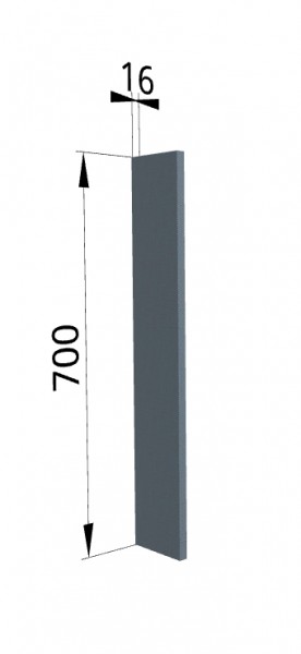 Панель торцевая ПТ 400 Квадро (для шкафа торцевого верхнего) Лунный свет в Ужуре - uzhur.mebel54.com | фото