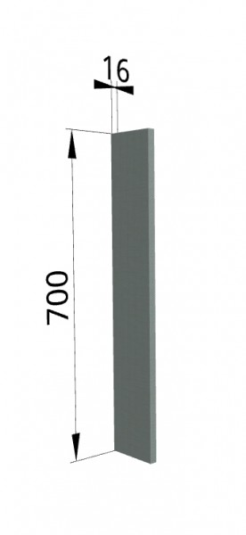 Панель торцевая ПТ 400 Квадро (для шкафа торцевого верхнего) Нарцисс в Ужуре - uzhur.mebel54.com | фото