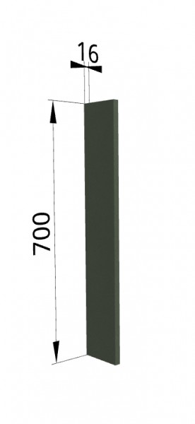 Панель торцевая ПТ 400 Квадро (для шкафа торцевого верхнего) Оливково-зеленый в Ужуре - uzhur.mebel54.com | фото