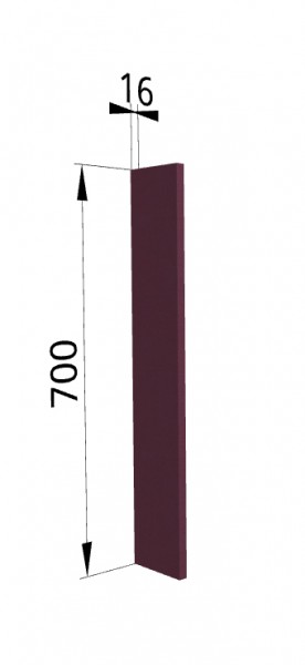 Панель торцевая ПТ 400 Квадро (для шкафа торцевого верхнего) Виноград в Ужуре - uzhur.mebel54.com | фото