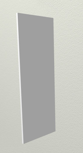 Панель торцевая ВП Капля (для шкафа верхнего высокого) Белый в Ужуре - uzhur.mebel54.com | фото