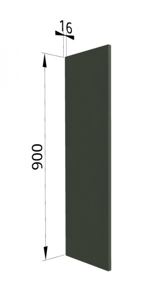 Панель торцевая ВП Квадро (для шкафа верхнего высокого) Оливково-зеленый в Ужуре - uzhur.mebel54.com | фото