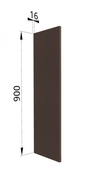 Панель торцевая ВП Квадро (для шкафа верхнего высокого) Шоколад кожа в Ужуре - uzhur.mebel54.com | фото