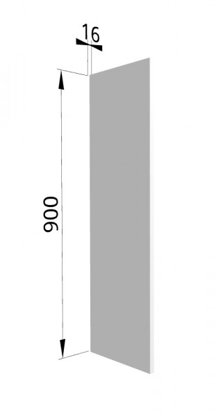 Панель торцевая ВП Ройс (для шкафа верхнего высокого) Белый софт в Ужуре - uzhur.mebel54.com | фото