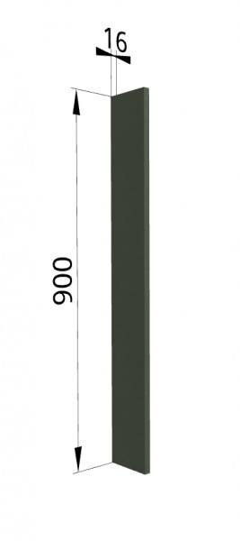Панель торцевая ВПТ 400 Квадро (для шкафа торцевого верхнего) Оливково-зеленый в Ужуре - uzhur.mebel54.com | фото
