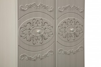 Шкаф 2-х дверный комбинированный "Каролина" (патина) в Ужуре - uzhur.mebel54.com | фото