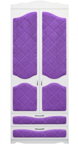 Шкаф 2-х створчатый с ящиками серии Иллюзия 32 Фиолетовый в Ужуре - uzhur.mebel54.com | фото