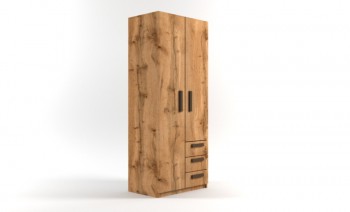 Шкаф 2-х створчатый с ящиками Шервуд (Дуб Вотан) в Ужуре - uzhur.mebel54.com | фото