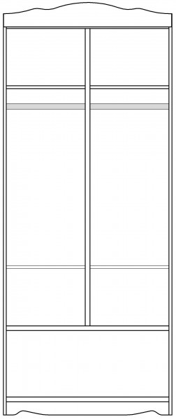 Шкаф 2-х створчатый серии Иллюзия 33 Сиреневый в Ужуре - uzhur.mebel54.com | фото