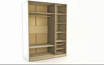 Шкаф 3-х створчатый с ящиками Бэлла (Выбеленное дерево/Белый) в Ужуре - uzhur.mebel54.com | фото