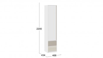 Шкаф для белья комбинированный «Сканди» Дуб Гарден/Белый/Глиняный серый в Ужуре - uzhur.mebel54.com | фото