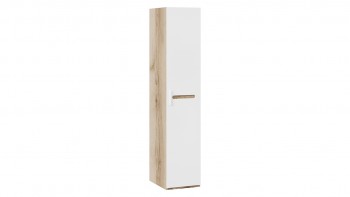 Шкаф для белья с 1-ой дверью «Фьюжн» Дуб Делано/Белый глянец в Ужуре - uzhur.mebel54.com | фото
