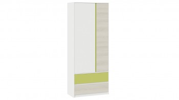 Шкаф для одежды комбинированный «Сканди» Дуб Гарден/Белый/Зеленый в Ужуре - uzhur.mebel54.com | фото
