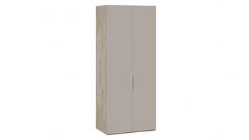 Шкаф для одежды с 2 глухими дверями «Эмбер» Баттл Рок/Серый глянец в Ужуре - uzhur.mebel54.com | фото