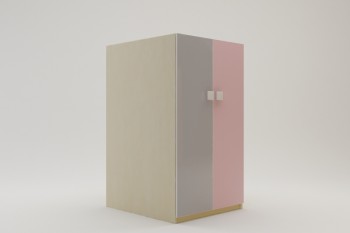 Шкаф под кровать второго яруса Грэйси (Розовый/Серый/корпус Клен) в Ужуре - uzhur.mebel54.com | фото