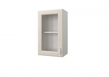 Шкаф с витриной Принцесса (Бежевый/Белый/ширина 400) в Ужуре - uzhur.mebel54.com | фото
