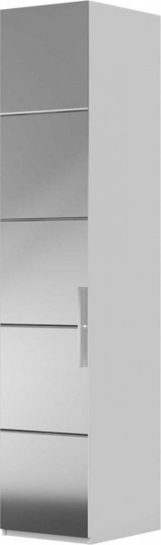 Шкаф ШР-1 зеркало, правый, Вива (Белый/Белый глянец/Платина) в Ужуре - uzhur.mebel54.com | фото