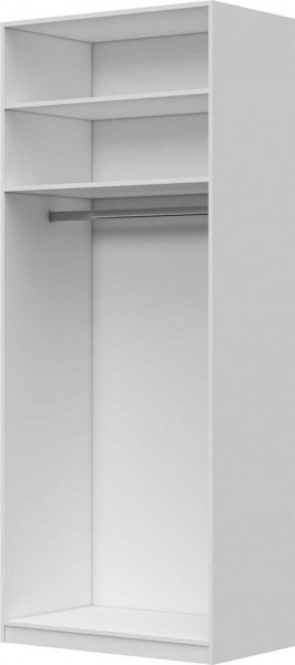 Шкаф ШР-2 без зеркал, Вива (Белый/Белый глянец/Платина) в Ужуре - uzhur.mebel54.com | фото