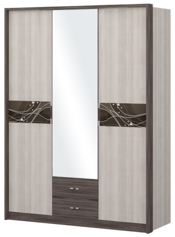 Шкаф трехстворчаты с зеркалом Шк68.1 Николь в Ужуре - uzhur.mebel54.com | фото