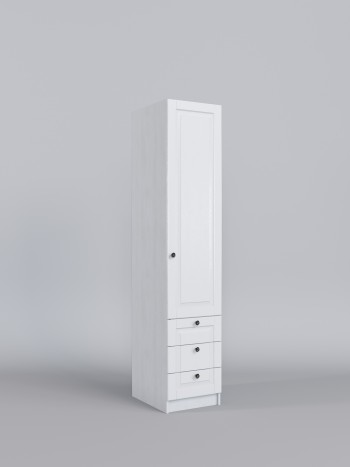 Шкаф угловой (секция с ящиками) Классика (Белый/корпус Выбеленное дерево) в Ужуре - uzhur.mebel54.com | фото
