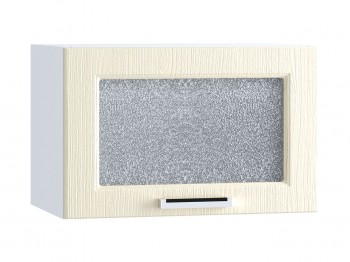 Шкаф верхний горизонтальный со стеклом 500, ШВГС 500 (Клен кремовый/корпус белый) в Ужуре - uzhur.mebel54.com | фото