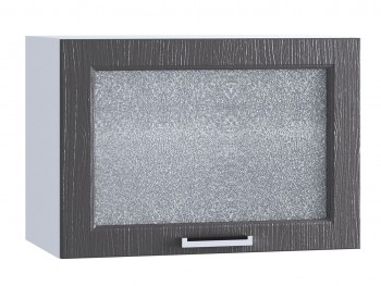 Шкаф верхний горизонтальный со стеклом 609, ШВГС 609 (Клен серый/корпус белый) в Ужуре - uzhur.mebel54.com | фото