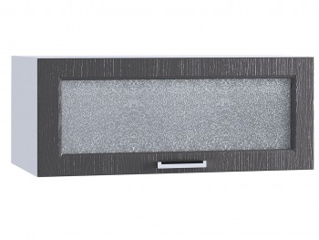 Шкаф верхний горизонтальный со стеклом 810, ШВГС 810 (Клен серый/корпус белый) в Ужуре - uzhur.mebel54.com | фото