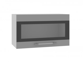 Скала ПГСФ 600 Шкаф верхний горизонтальный со стеклом с фотопечатью (Гранит Грей/корпус Серый) в Ужуре - uzhur.mebel54.com | фото