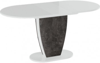 Стол обеденный «Монреаль» Тип 1 (Белый глянец/Моод темный) в Ужуре - uzhur.mebel54.com | фото
