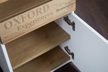 Стол с ящиками «Оксфорд» (Ривьера/Белый с рисунком) в Ужуре - uzhur.mebel54.com | фото