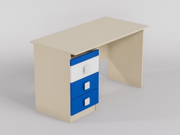Стол (прямая столешница) Скай люкс (Синий/Белый/корпус Клен) в Ужуре - uzhur.mebel54.com | фото