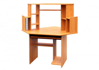 Угловой компьютерный стол (Вишня Оксфорд) в Ужуре - uzhur.mebel54.com | фото