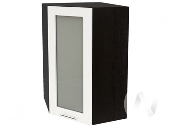Угловой шкаф со стеклом Валерия-М ШВУС-599 (Белый глянец/Венге/верхний/высокий) в Ужуре - uzhur.mebel54.com | фото